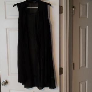 Eileen Fisher PM sleeveless 100% silk dress, black